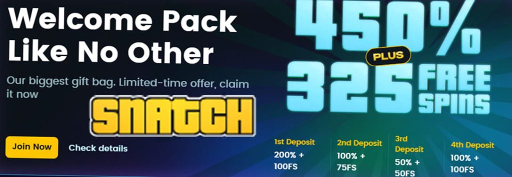 snatch welcome bonus